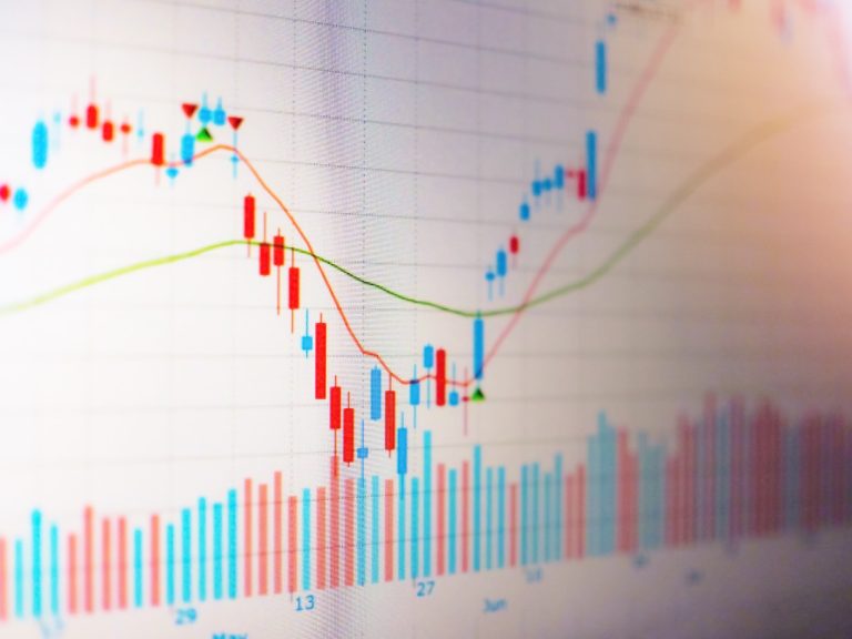 Graph stock for background, concept business finance